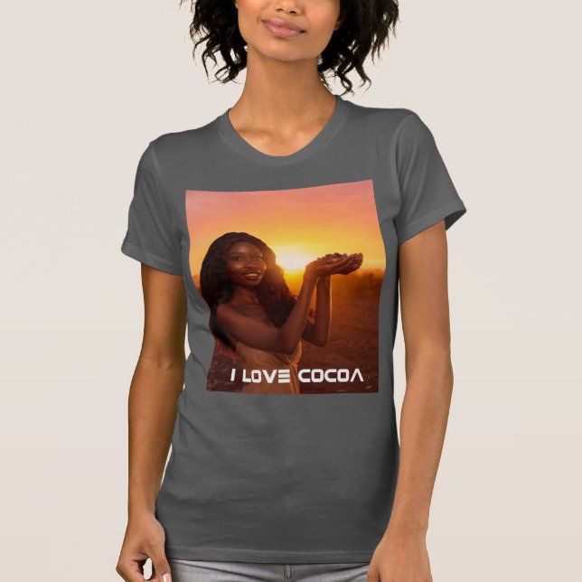 T-SHIRT GHANA - J'AIME LE CACAO (Devant)