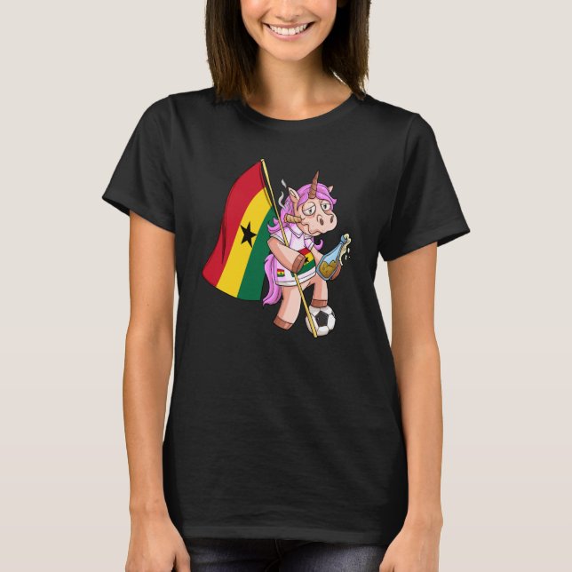 T-shirt Ghana Party Unicorn (Devant)