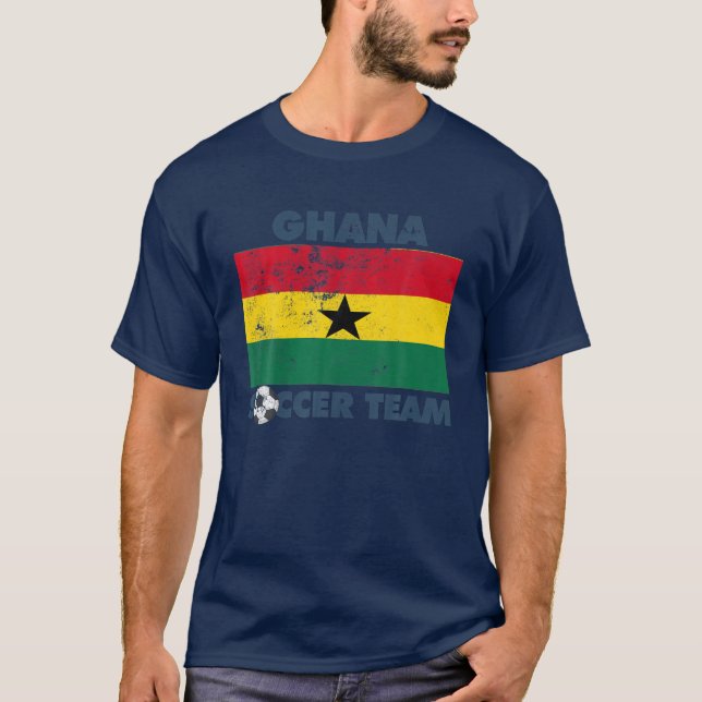 T-shirt Ghana Soccer Team Flag 2022 Supporter Ghanaian (Devant)