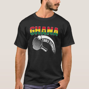 T-shirt Ghana Tennis De Table Soutien Ghanéen Ping Pong T