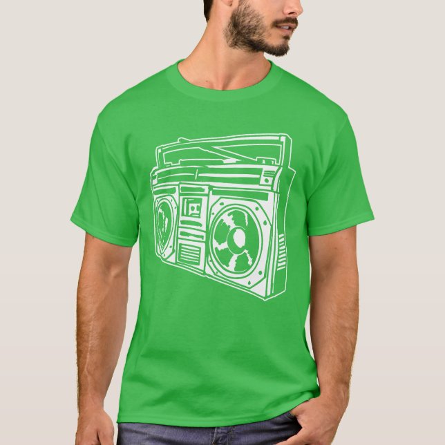 T-shirt Ghetto Blaster 80 s 90 s Hip Hip Rap Classic retro (Devant)