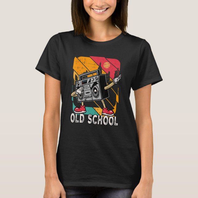 T-shirt Ghetto Blaster 80's 90's Hip Dabbing Old Schoo (Devant)