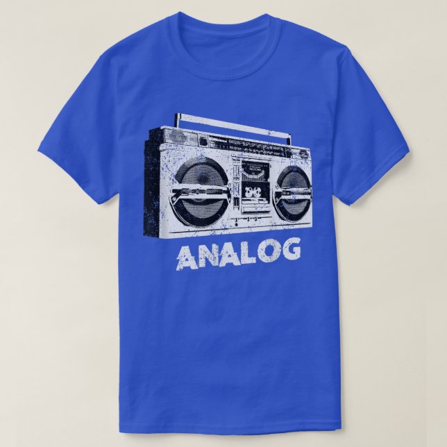 T-shirt Ghetto Blaster Boombox Radio Hip hop Musique analo (Design devant)