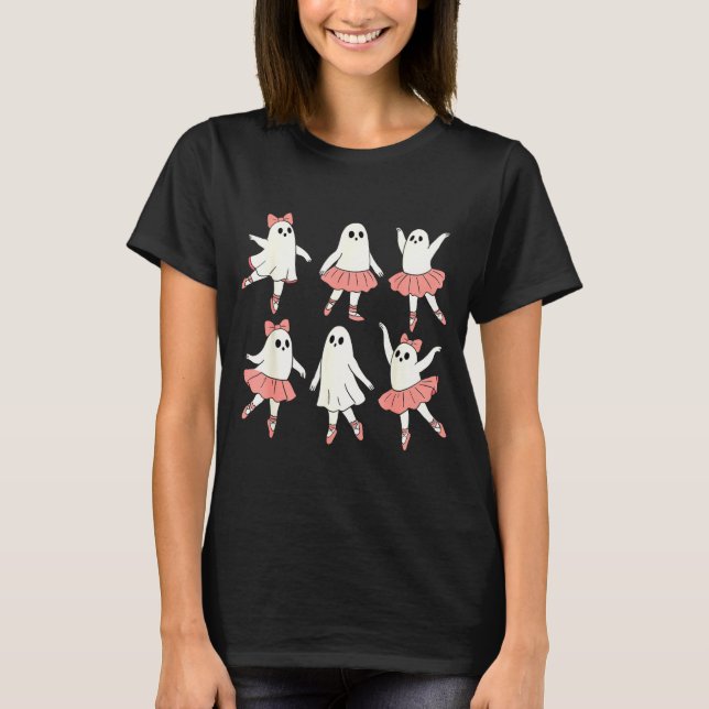 T-shirt Ghost Ballerina Ballet Dance Teacher Halloween Cos (Devant)