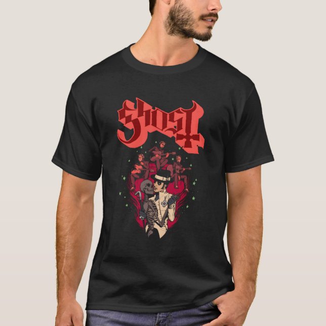 T-shirt Ghost -€"Bandstand de squelette (Devant)