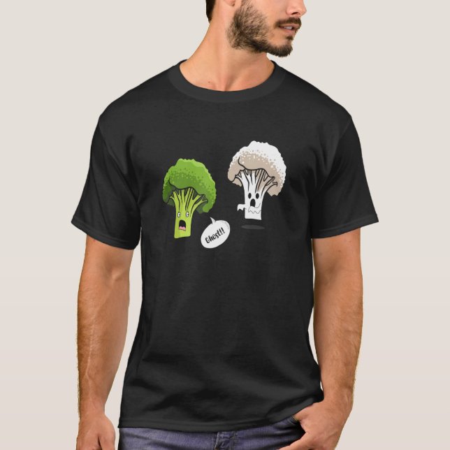 T-shirt Ghost Brocolli Cauliflower Végétarien (Devant)