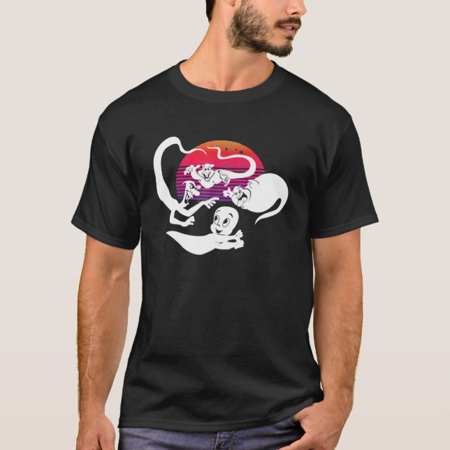 T-shirt Ghost Caspers Drôle Halloween heureux (Devant)