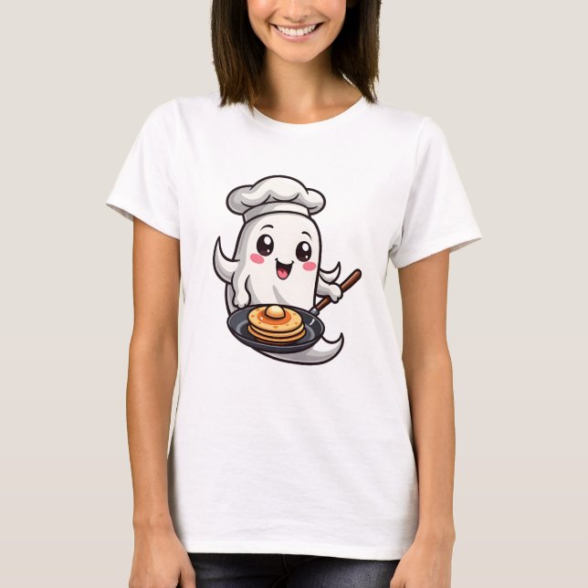 T-shirt Ghost Chef � Funny Halloween Cooking Tee (Devant)
