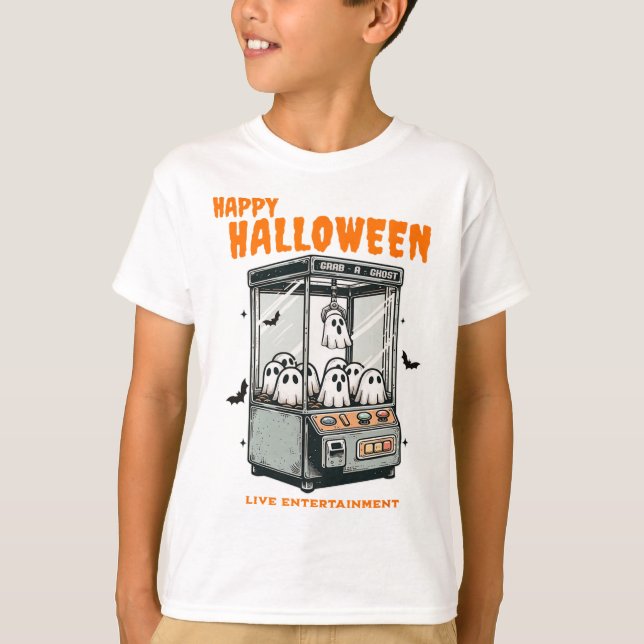 T-shirt Ghost Claw Jeu Halloween heureux (Devant)
