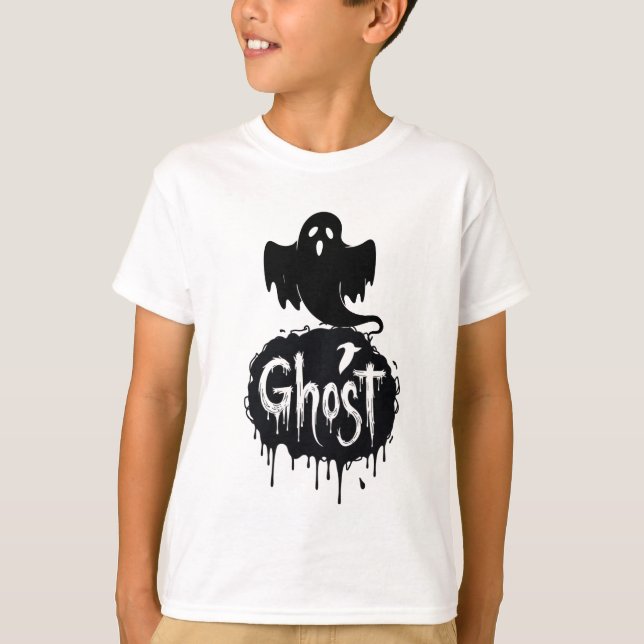 T-shirt Ghost – Dark Horror Dripping Text Art (Devant)