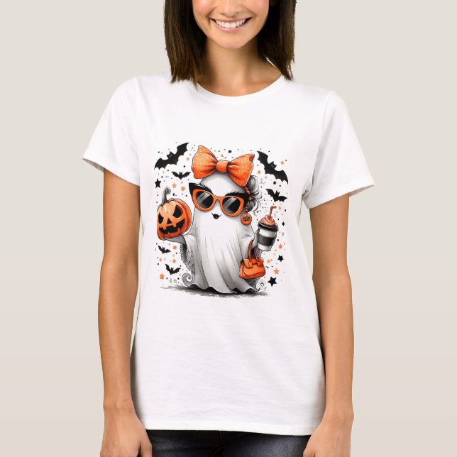 T-shirt Ghost d'Halloween drôle (Devant)