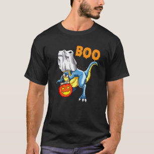 T-shirt Ghost Dinosaur rex Boo Halloween Hommes Citrouille