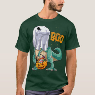 T-shirt Ghost Dinosaur T rex Funny Boo Halloween garçons H