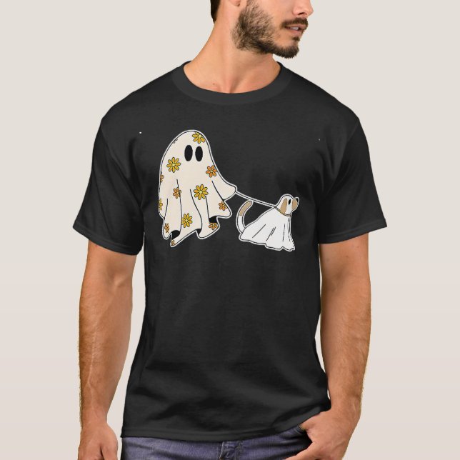 T-shirt Ghost Dog, Dog Lovers Halloween (Devant)