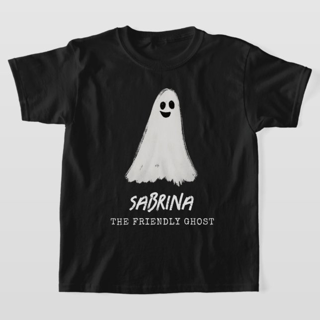 T-shirt Ghost Éffrayant Halloween Enfants (Poser)