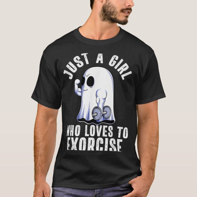 T-shirt Ghost Funny Gym Workout Bodybuilding Soky Hallowee (Devant)