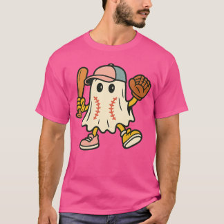 T-shirt Ghost Ghost Cream Baseball Spots Baseball Drits