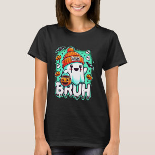 T-shirt Ghost Halloween Bruh mignon Ghost Tricot Ou Traite