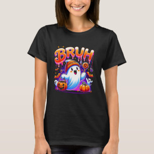 T-shirt Ghost Halloween Bruh mignon Ghost Tricot Ou Traite