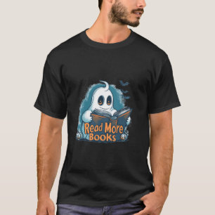 T-shirt Ghost Halloween Citrouille Éffrayant Lire plus Liv