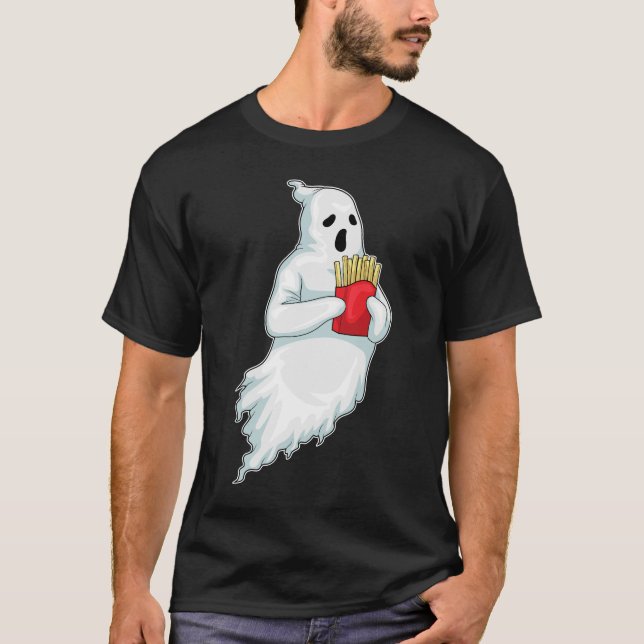 T-shirt Ghost Halloween frites (Devant)