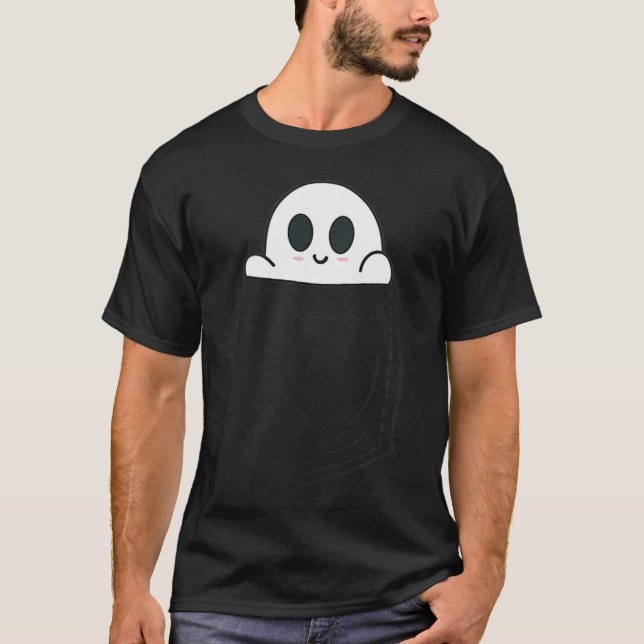 T-shirt Ghost In Cket Halloween  (Devant)
