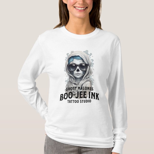 T-shirt Ghost Malone Boo-jee Ink Tattoo studio (Devant)