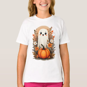 T-shirt Ghost mignon avec cadeau d'automne d'Halloween Cit