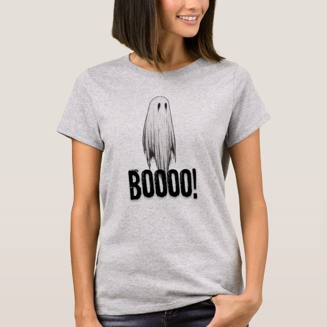 T-shirt Ghost mignon "Boooo !" Halloween (Devant)