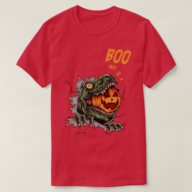 T-shirt Ghost Mummy Dinosaur Drôle Boo Halloween garçons H (Design devant)