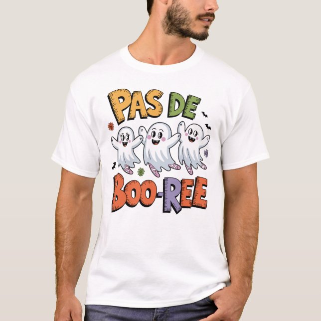 T-shirt Ghost Pas de BOO-rée Danseur de ballet Halloween S (Devant)
