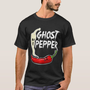 T-shirt Ghost Pepper drôle épicé Hot Halloween Ghost Peppe