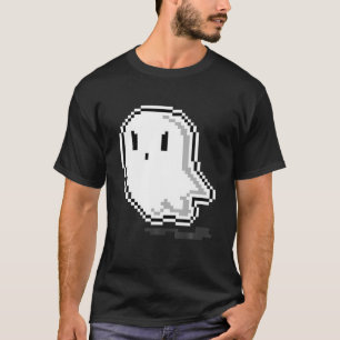T-shirt Ghost Pixel Art Lazy Costume Halloween Jeu de jeu