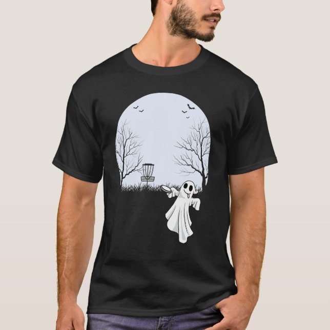 T-shirt Ghost Plays Disque Golf Costume Halloween (Devant)