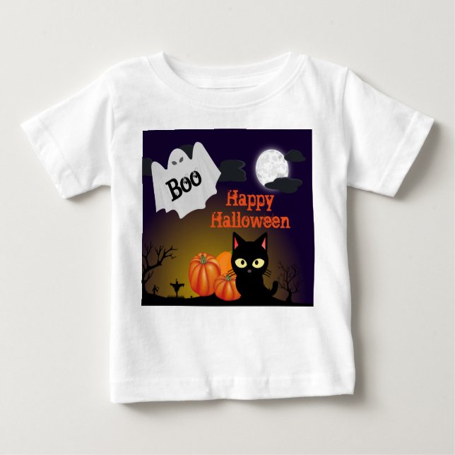 T-shirt Ghost pour l'Halloween des jeunes filles m (Devant)