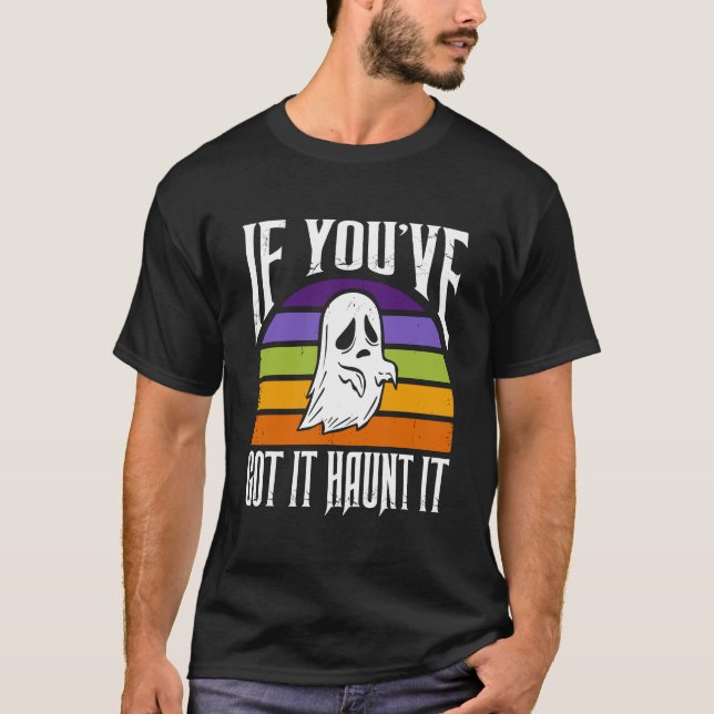 T-shirt Ghost Retro Halloween (Devant)