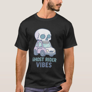 T-shirt Ghost Rider Vibes Skull Driving Car