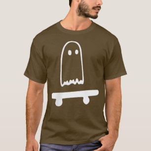 T-shirt Ghost Skateboard Lazy Halloween Costume drôle Skin
