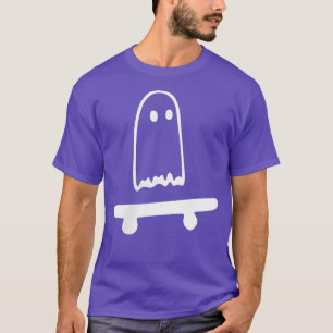 T-shirt Ghost Skateboard Lazy Halloween Costume drôle Skin