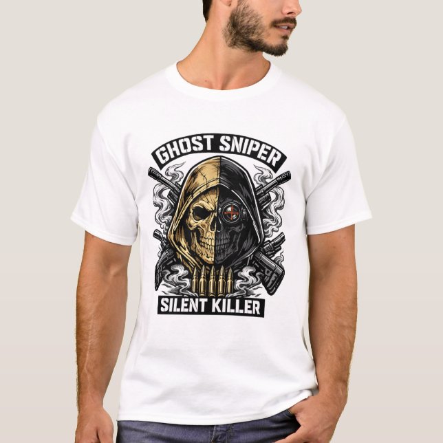 T-shirt Ghost Sniper Silent Killer tee (Devant)