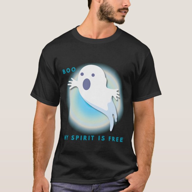 T-shirt Ghost Spirituel mignon - Mon esprit est gratuit Ci (Devant)