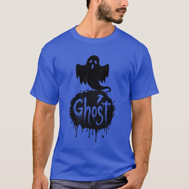 T-shirt Ghost – Texte Art épouvantable qui dégouline (Devant)