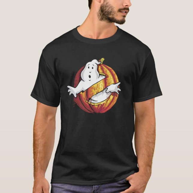 T-shirt Ghostbusters Logo Classique Pullov de Citrouille d (Devant)