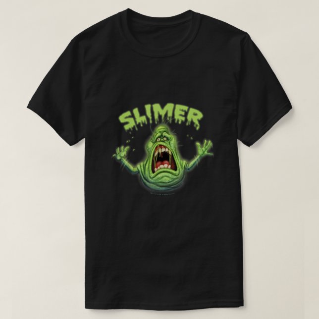 T-shirt Ghostbusters Portrait Neon plus fin (Design devant)