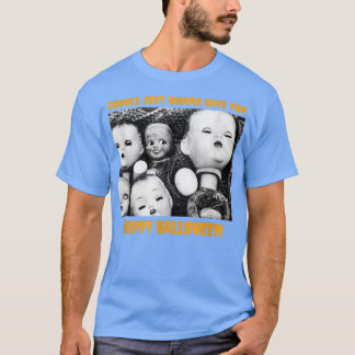T-shirt Ghoul Doll Heads Happy Halloween