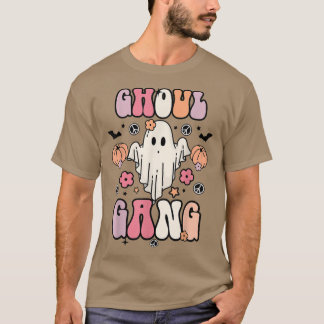 T-shirt Ghoul Gang Ghost Boo Floral Éffrayant Vibes Hallow