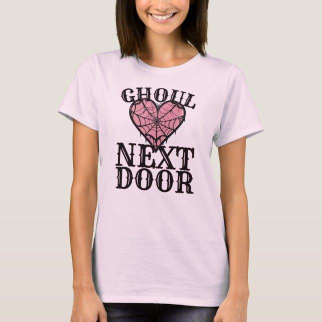 T-shirt Ghoul Next Door Heart Web - Jote Halloween Éffraya (Devant)