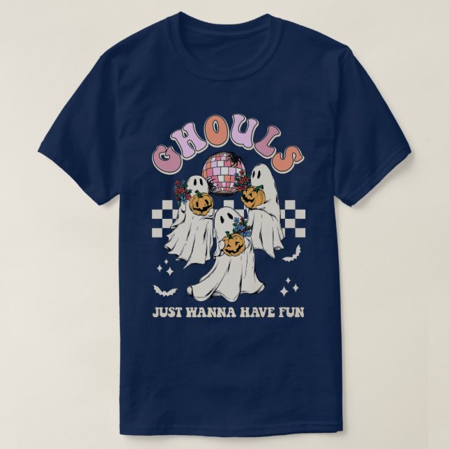 T-shirt Ghouls veut juste s'amuser Retro Halloween Party C (Design devant)