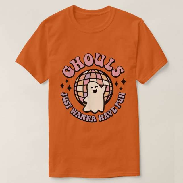 T-shirt Ghouls Veux Juste S'Amuser, Saison Éffrayante, Flo (Design devant)