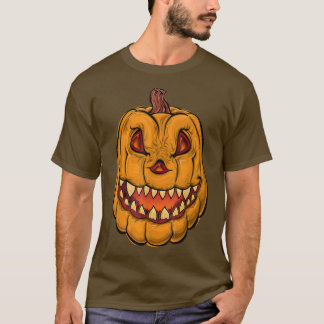 T-shirt Giant Jack O'Lantern Visage Citrouille en colère